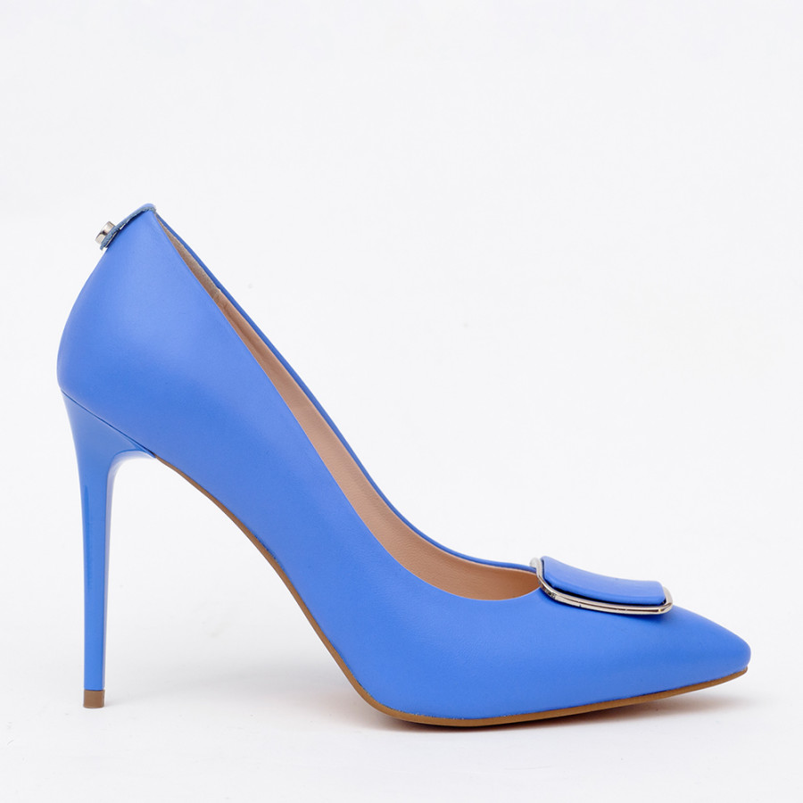 Pantofi Nataly din piele albastra